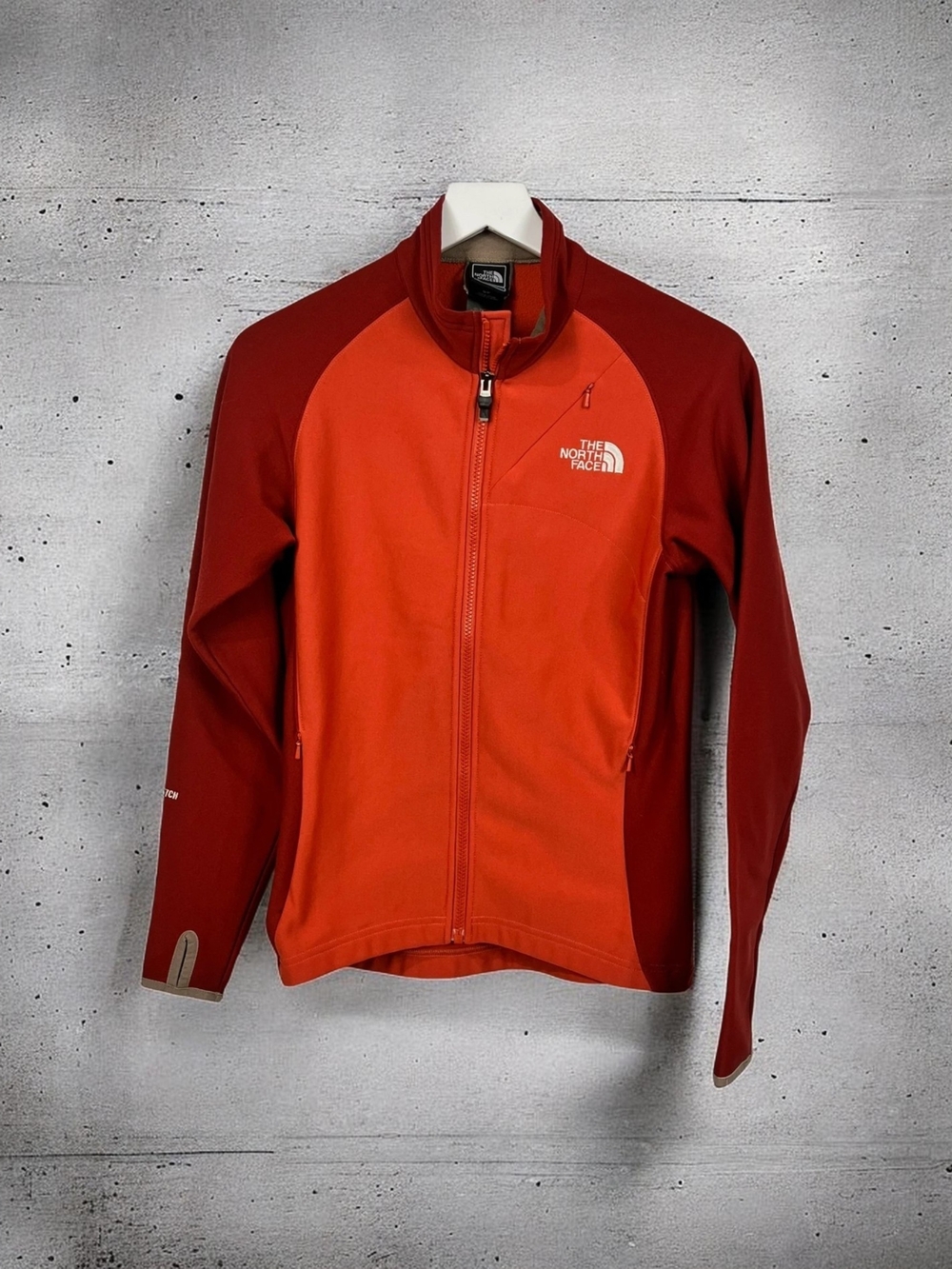 The North Face Men's Two-Tone Orange and Red Performance Jacket